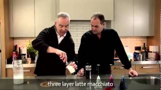 aerolatte  milk frother makes three layer caffè latte macchiato [upl. by Anihsak]