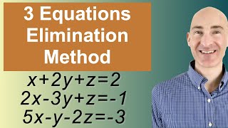 Solving Systems of 3 Equations Elimination [upl. by Dina]