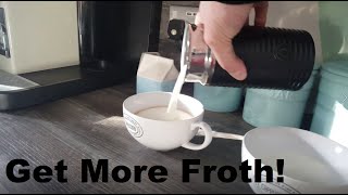 How to Get More Froth from Your Nespresso Coffee Aeroccino  Nespresso tips and help [upl. by Godred287]